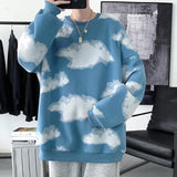 Aidase Autumn and Winter New Korean Round Neck Pullovers Streetwear Casual Unisex Tops Hybskr Harajuku Cloud Men Oversized Sweatshirts aidase-shop