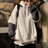 Aidase Hooded Sweatshirts for Man Black Hoodies Hip Hop Men's Clothing Sweat Shirt No Brand Funny Loose Overfit Streetwear Simple Cheap aidase-shop