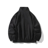 AIDASE  -  Men's Loose Casual Jacket Spring Autumn Fashion Solid Color Stand Collar Long Sleeve Couple Outwear Coat Man High Quality Jacket aidase-shop