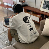 Aidase 2025 Spring and Autumn New Fashion Trend Printed Long Sleeve Tops Unisex Fashion Round Neck Loose Casual Graphic Y2K T-shirt Men