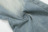 AIDASE  -  New Men's Vintage Washed Side Stripe Jeans Y2K Streetwear Patchwork Design Baggy Denim Pants Casual Punk Straight Jean aidase-shop