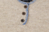 AIDASE  -  Men's Sweater Crew Neck Button Decoration Business Casual Soft Breathable Wrinkle resistant Loose Minimalist Versatile Pullover aidase-shop