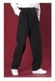 AIDASE  -  Button Solid Color Man Simplicity Pockets Spring Summer Thin Handsome Loose Pants Fashion Casual Straight Men's Clothing aidase-shop