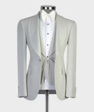 AIDASE  -  Fashion Wedding Men Suit Business Tailor-Made Party Tuxedo 3 Pcs Coat Vest Pants Solid Color Party Singer Groom Size Customized aidase-shop