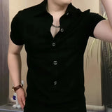 Aidase Summer New Men's Clothing Fashion Casual Short Sleeve Shirt Business Affairs Light Luxury High-end All-match Handsome Tops aidase-shop