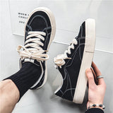 AIDASE  -  Clean Minimal Men Vulcanized Shoes Ventilated Outer Layer, Cozy Wearing Feel Classic All-Match Street Casual Sneaker aidase-shop
