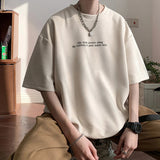 AIDASE  -  Loose Fit American Sle Heavyweight ort Sve T-irt for Men Summer Trendy Brand Suede f Sve Body irt Top aidase-shop