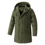 AIDASE  -  Korean Style Winter New Fashion Men's Plus Size Casual Trendy Solid Color Loose Simple Basic Hooded Quilted Coats Male Parkas aidase-shop