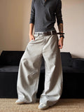 AIDASE  -  American Retro Striped Wide Leg Pants ex Cleanfit High Street Casual Versatile Loose Fit Couple's Trendy Leisure Trousers aidase-shop