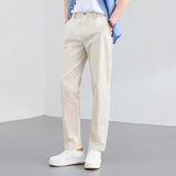 AIDASE  -  Men Solid Color Loose Breathable Simple Basic Casual Daily Loose Fit Cottom Linen Suit Trousers Male New Fashion Pants Clothes aidase-shop