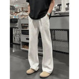 AIDASE  -  High Waist Draped Spor Casual Pants for Men Autumn Sle Slimming Wide Leg Jeans Pear ape Body Fit Youth Trend aidase-shop