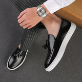 AIDASE  -  Zapatos De Hombre Loafers Men's Tassel Slip-On Comfortable Men Leather Shoes Casual Shoes Fashion Oxford Shoes Large Size 38-47