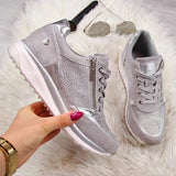 AIDASE  -  Plus Size Casual Sneakers Women's New Style European and American Thick Bottom Old Man Shoes Solid Color Loafers Women's Sh aidase-shop
