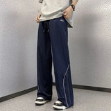 AIDASE  -  High Street Men's Casual Trousers Zipper Split Decoration Thin Cool American Straight Leg Loose Men Sports Pants aidase-shop
