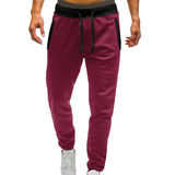 AIDASE  -  Loose Fit Casual Trousers for Men Youth Elastic Straight Leg Long Pants Pure Color Korean Sle Cotton Blend Daily Wear aidase-shop