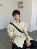 AIDASE  -  Unisex Casual Striped Relaxed-Fit Long Sleeve Shirt in Soft Sage, Classic Blue & Timeless Charcoal aidase-shop