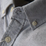 AIDASE  -  Sleeve Patch Washed Grain Woven Cotton Long Sleeve Shirt Men's Daily Tooling Retro Trend Youth Thin Coat aidase-shop