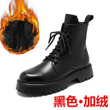 Aidase Autumn Men Japan Karajuku Korean Style Fashion High Top Streetwear Thick Platform Boots Casual Leather Shoes Male Lace Up Shoes aidase-shop