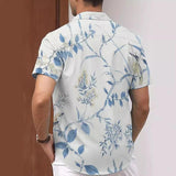 AIDASE  -  Summer Short Sleeve Button Shirt Fashion Men's Shirt Plant Digital Printing Casual Cardigan aidase-shop