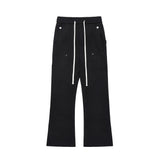 57.15Aidase Multi-Pocket Sweatpants Mens Casual Loose Solid Color Elastic Waist Loose Sports Trousers Men aidase-shop