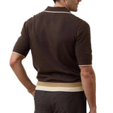 AIDASE  -  Summer New Men's Polo Shirts Stripe Design Ice Silk Short Sleeve Cool Touch Breathable Casual Outdoor Polo Shirt for Men aidase-shop