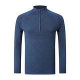 AIDASE  -  Men's Half Zip Long Sleeve Activewear Shirt Breathable Stretch Running Training Gym Workout Sweatshirt Mock Neck Tee Fall Winter aidase-shop