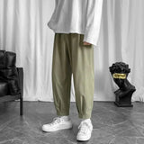 AIDASE  -  Male Casual Pants Thin Quick-Drying Sports Pants Men Pants Ice Silk Trousers Mid-Waist Loose Breathable Straight-Leg aidase-shop