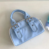 AIDASE  -  Korean Casual Pillow Bags For Women Luxury Designer Handbags Purses In Polyester Belt Buckle Top Handle Cloth Shoulder aidase-shop