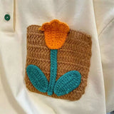 Aidase Personalized Tulip Graphic Embroidery Polo Short Sleeved T-shirt for Men and Women Summer Loose Retro Loose Casual Y2k Harajuku aidase-shop