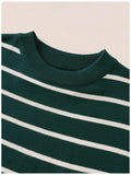 AIDASE  -  Retro Striped Knit T-Shirt Men Crew Neck Short Sleeve Soft Viscose Slim Fit Vintage Basic Casual Summer Top For Mature Gentlemen aidase-shop
