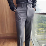 AIDASE  -  High Quality Men's Autumn Winter Suit Pants Business Casual Slim Fit Full Length Suit Pant Male High Waist Fashion Trousers aidase-shop