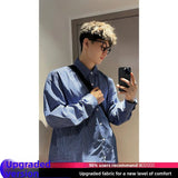 AIDASE  -  Blue Plaid Long Sve irt for Men Spring Autumn Youth Sle Cleanfit Outerwear Casual Faionable Teenage Boy's irt aidase-shop