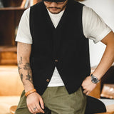 Aidase Maden American Vintage Layover Hunting Vest With Sleeveless Tank Top Amekaji Jacket Coat For Men aidase-shop
