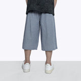 AIDASE  -  American Style Plaid Men's Shorts Summer Lazy Style Half Elastic Waist Wide Leg Pants Knee Length 2025 Trend 9W3360 aidase-shop