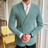 Aidase Men Lattice Blazer British Luxury Retro Lattice Men Blazer Hombre Mariage Homme Smoking Homme  Business Blazer Hombre Gentleman aidase-shop