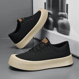 Aidase Fashion Comfortable Anti Slip Breathable Board Canvas Sneakers Man Spring New Men's Casual Shoes Retro Thick Bottom Low-top