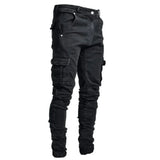 AIDASE  -  New Stretch Denim Men's Side Pocket Slim Skinny Jeans aidase-shop
