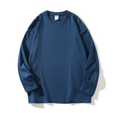 Oversized Men's T-shirts Long Sleeve Quality Cotton Fashion Korean Clothing Tops Solid Color Harajuku Male Tees aidase-shop
