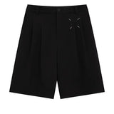 AIDASE  -  Summer Japanese Retro Simple Solid Color Casual Trousers Men Women Loose Wide-leg Shorts Fashionable and Trendy Five-point Pants aidase-shop