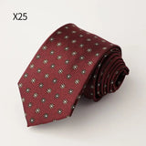 AIDASE  -  New Trendy Men's Silk Ties Jacquard Dot Floral Necktie 8cm Brown Green Neck Tie Daily Wear Shirt Suit Cravat Wedding Groom Gift aidase-shop