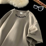 Aidase Men's Oversized T-shirts White Cotton T Shirt 5XL for Men Casual Summer Wear Letter Fashion  Print Neck Tee Shirts Men Clothing aidase-shop