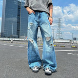 AIDASE  -  Male Ripped Jeans American Style Loose Straight Wide-Leg Floor-Length Denim Pants 2025 New Fashion Casual Clothing 21E6754 aidase-shop