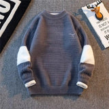 AIDASE  -  Men's autumn and winter pullover with thick base knit sweater light luxury semi high neck warm solid color simple sweater aidase-shop