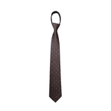 AIDASE  -  New Retro Brown Lazy Zipper Ties For Men Italian Polka Dot Formal Business Neckties 8cm Flower Striped Silk Tie Suit Accessories aidase-shop