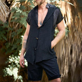 AIDASE  -  Early Spring Hooded Vest Men's Vest Street Trend Solid Color Casual Top for Men aidase-shop