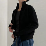 Aidase Korean Style Men's Wear Zipper Knitted Cardigan Coat Autumn Loose Fashion  Lazy Sweater New Trendy Male Knits aidase-shop