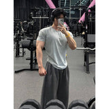 AIDASE  -  American Sle Fitn Training ort Sve T-irt Qui Dry Heavy oulder Sve Tight Muscle Slim Fit f Sve for Men aidase-shop