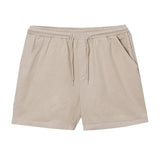 AIDASE  -  Men's Solid Color Loose Simple Basic Trendy Daily Drawstring Knee Length Cotton Shorts Male Summer New Fashion Clothes Trousers aidase-shop