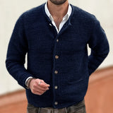50.26Aidase Casual Long Sleeve Slim Knitting Sweater Mens Cardigans Fall Winter Fashion Button-up Knit Jacket Coat Men Vintage Sweatercoats aidase-shop