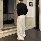 Aidase Men's Ins Trend Brand Solid Color Hoodie Autumn Casual Gym Sports Nightclub Party Round Neck Bottom Top Male Men's Clothing aidase-shop